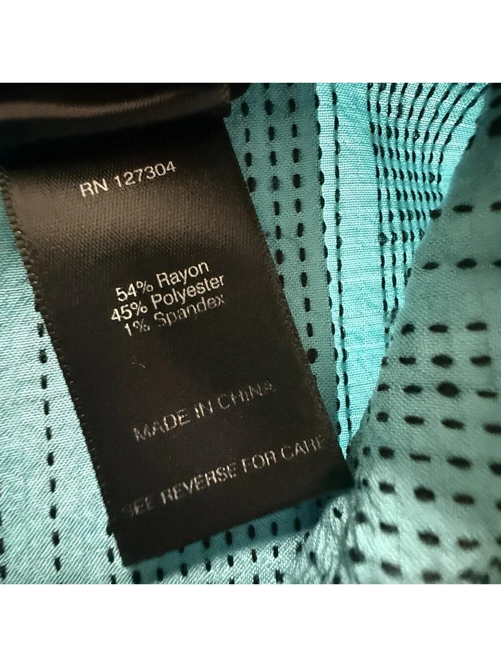 Ali Miles Artsy Blue Black Theading Button Up Shirt Top XL Extra Large Collared